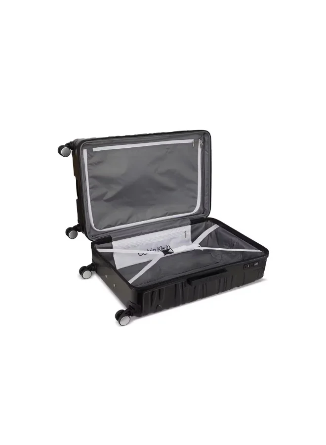 Calvin Klein Black Calvin Klein State Of Flow Hardside Luggage on Wheels for Unisex | Ultra Lightweight ABS with 4 Spinner Wheels | Color Black  | Best Price UAE