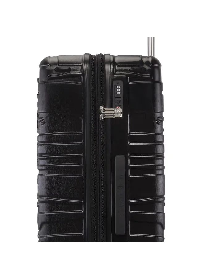 Calvin Klein Black Calvin Klein State Of Flow Hardside Luggage on Wheels for Unisex | Ultra Lightweight ABS with 4 Spinner Wheels | Color Black  | Best Price UAE