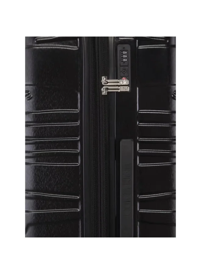 Calvin Klein Black Calvin Klein State Of Flow Hardside Luggage on Wheels for Unisex | Ultra Lightweight ABS with 4 Spinner Wheels | Color Black  | Best Price UAE