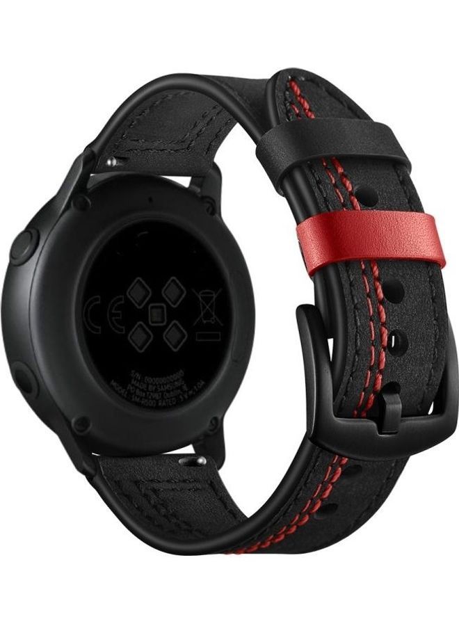 نيبمينينت سوار من الجلد بنمط متعرج بمقاس 22 مم لساعة هواوي GT2E/ GT2 46 أسود - Image 1