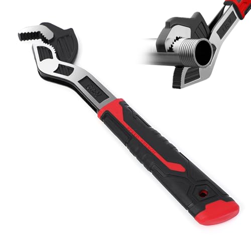 DEPOTA Multifunctional Adjustable Wrench Automatic Size Adjustment Selflocking Wrench 1943mm Spring QuickWrench Suitable for Pipeline Maintenance Can Replace RatchetWrench Pipe Clamp etc - Image 1
