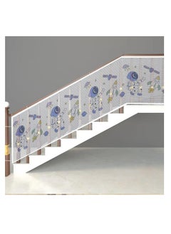 Child Safety Net Mesh, Baby Balcony and Stairway Safety Net with Pattern, Balcony and Stairway Railing Fence Mesh Protection Net for Kids and Pets(78.74 x 35.43 in)