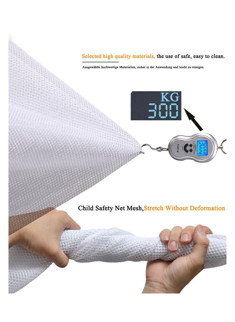SYOSI - Child Safety Net Mesh, Baby Balcony and Stairway Safety Net with Pattern, Balcony and Stairway Railing Fence Mesh Protection Net for Kids and Pets(78.74 x 35.43 in) - Image 1