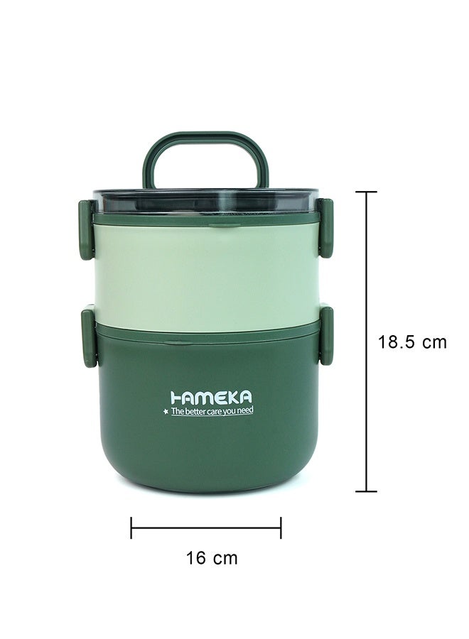 LITTLE SURPRISE BOX Little Surprise Box,Olive Double Decker Stainless Steel Lunch Box - Image 5