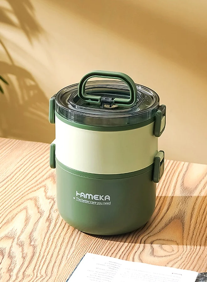 LITTLE SURPRISE BOX Little Surprise Box,Olive Double Decker Stainless Steel Lunch Box