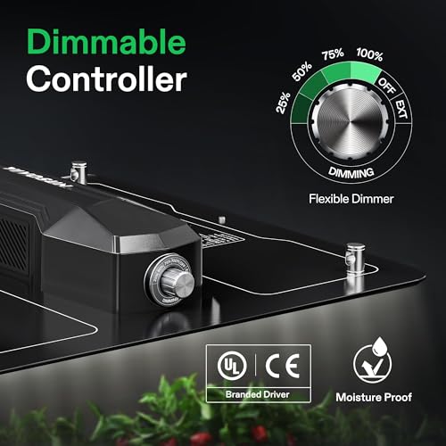 VIVOSUN VS1500 LED Grow Light with Full Spectrum Diodes & Daisy Chain Driver Dimmable Lights Sunlike for Indoor Plants Seedling Veg and Bloom Plant Grow Lamps for 3x3 Grow Tent - Image 4