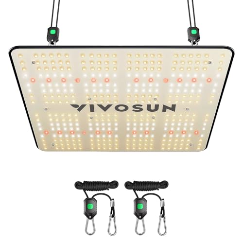 VIVOSUN VS1500 LED Grow Light with Full Spectrum Diodes & Daisy Chain Driver Dimmable Lights Sunlike for Indoor Plants Seedling Veg and Bloom Plant Grow Lamps for 3x3 Grow Tent - Image 1