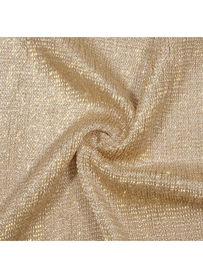 Rheane Sparkling Metallic Shawls and Wraps with Buckle for Evening Party Dresses Wedding Party, O. Dark Champagne/Gold (With Gold Buckle), L - Image 5