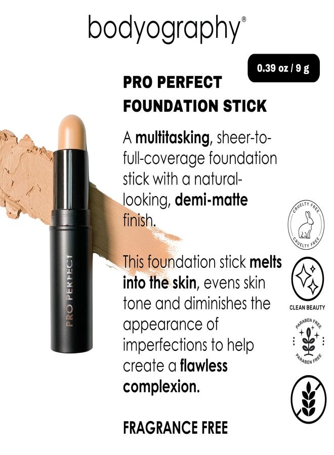 Bodyography Pro Perfect Foundation Stick - Demi-Matte Finish with A Natural Look - Enhancer for Concealing, Highlighting, and Contouring - Vitamin C & E (Espresso) - Image 3