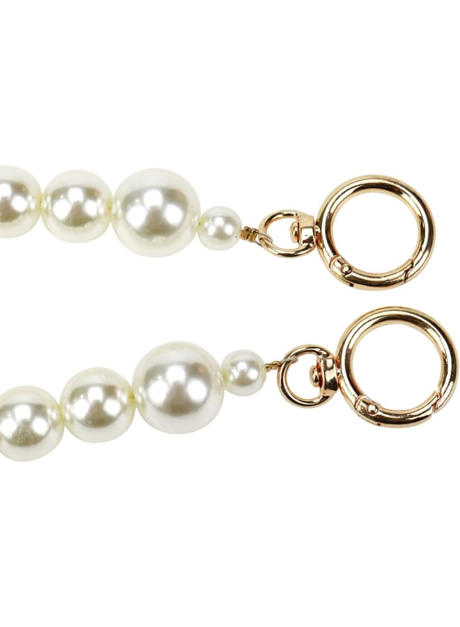 Bitray Imitation Large Pearl Bead Short Handle Replacement DIY Chain Strap for Handbag Purse Wallet - 2pcs  - Image 3
