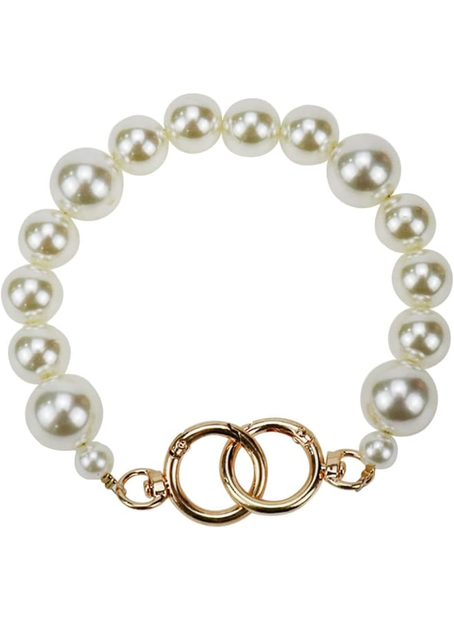 Bitray Imitation Large Pearl Bead Short Handle Replacement DIY Chain Strap for Handbag Purse Wallet - 2pcs  - Image 4