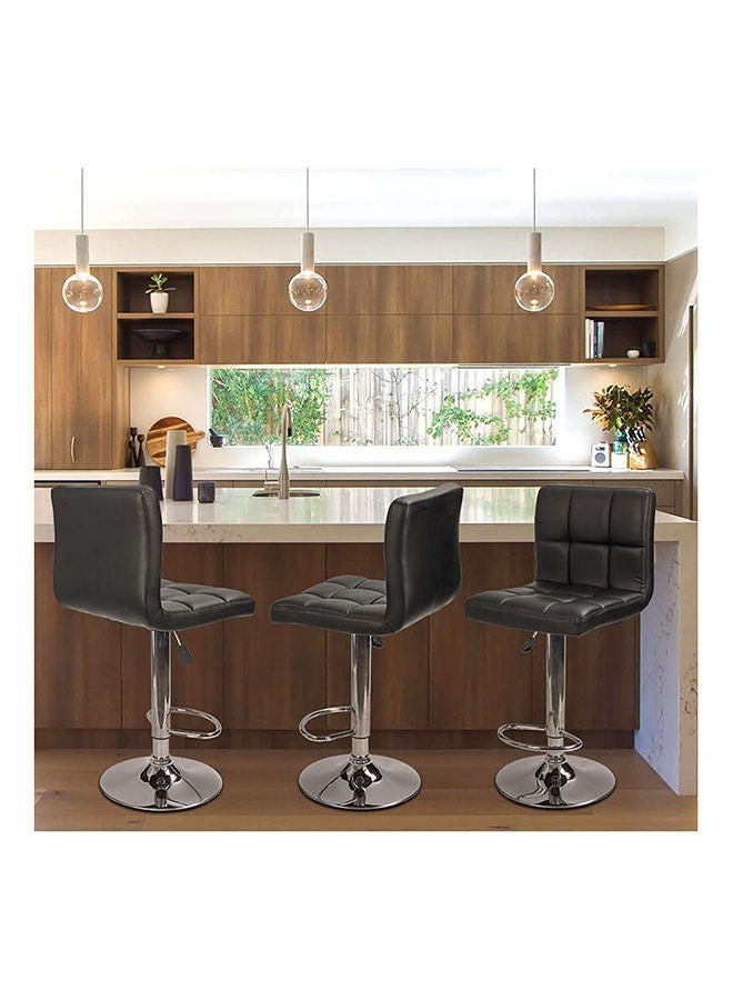 KARNAK 2-Pieces Barstool Chair PU Leather and Stainless Steel Base Adjustable Bar Stool Height 360° Swivel  - Image 5