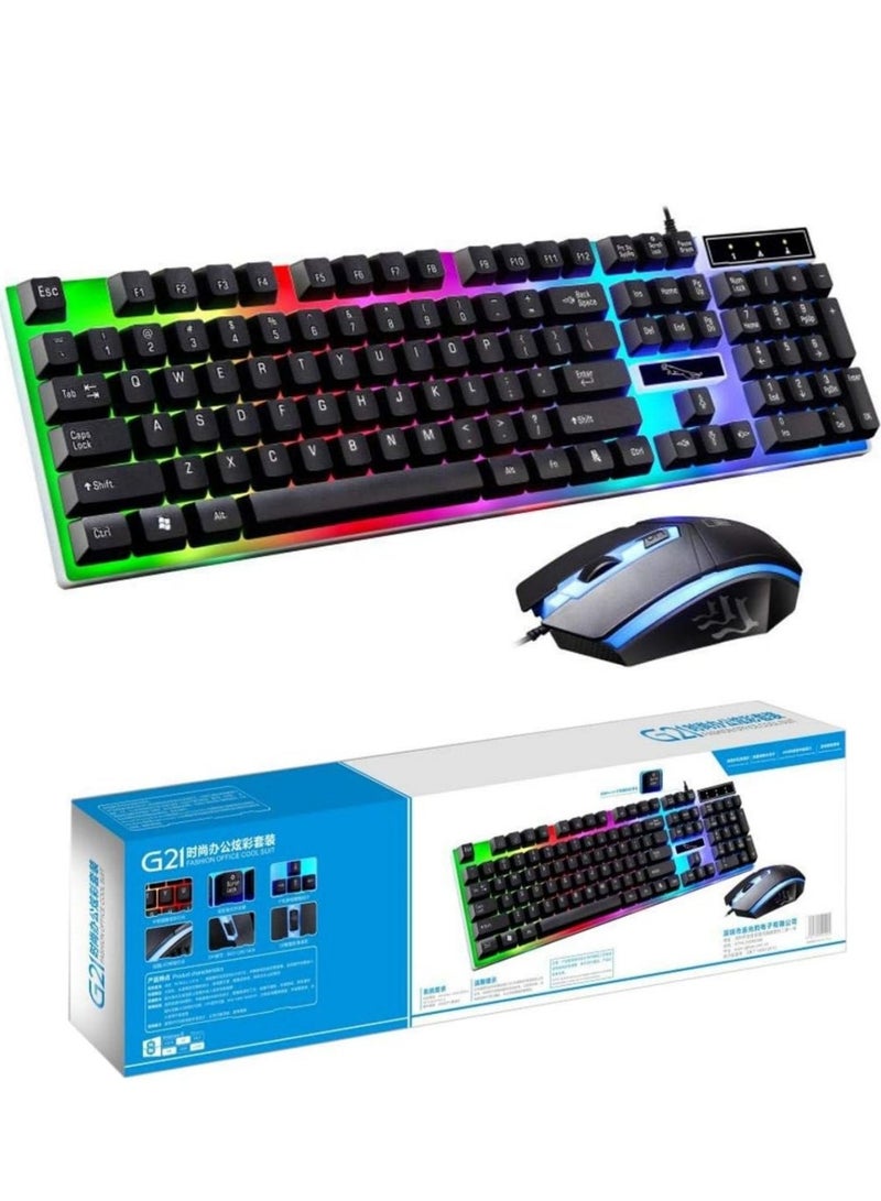 Fankalo Luminous Gaming Keyboard and Mouse Set For PC & Laptop  - Image 1