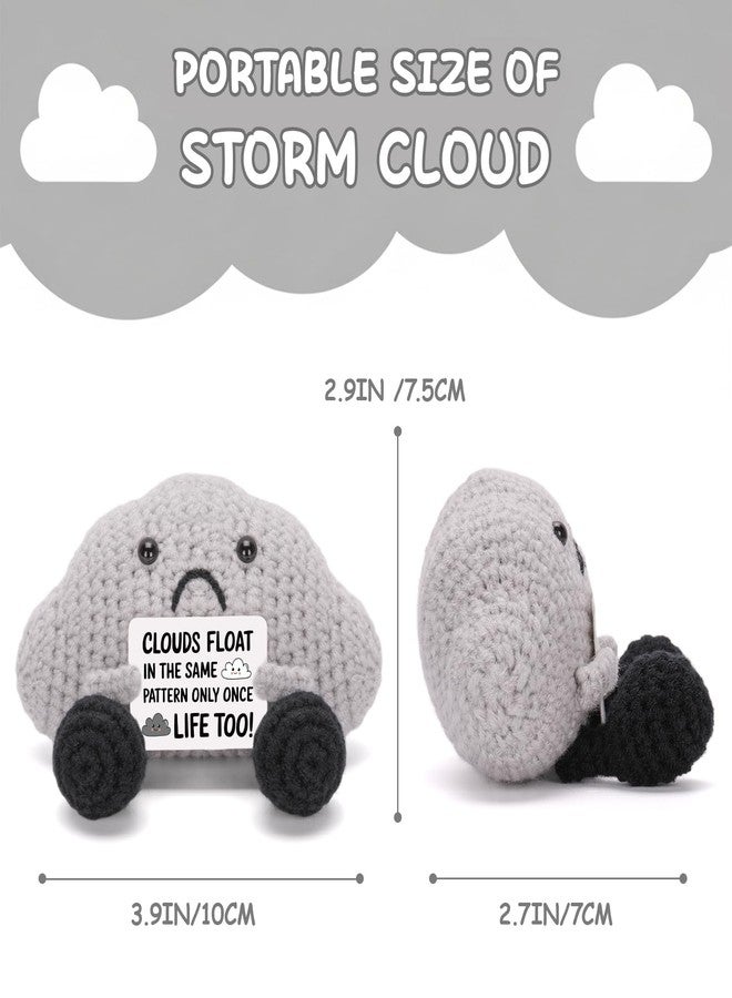 A AIFAMY A AIFMAY Storm Black Cloud Plush, Positive Emotional Cloud Doll, Perfect Encouraging Graduation & Birthday Gift for Adults Nature Lovers (Black) - Image 2