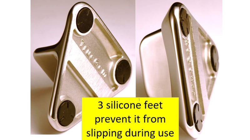 TrueGem Cell Phone or Tablet Stand. 1/2 lb. of Stainless Steel. iPhone, ipad, Cellphone, Mobile Phone Holder for Desk. - Image 3