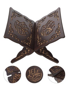 Arabest Foldable Wooden Book Stand, Reading Bookshelf for Magazine Cookbook Display Prayer Chapel  - Image 1