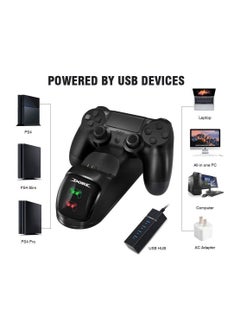 DOBE PS4 Controller Charger Dual Shock 4 Controller Charging Docking Station with LED Light Indicators and bottom light for PS4/PS4 Slim/PS4 Pro Controller  - Image 4