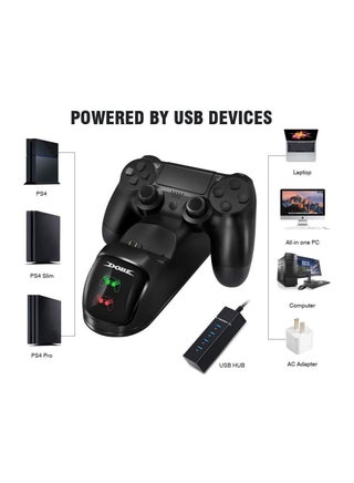PS4 Controller Charger Dual Shock 4 Controller Charging Docking Station with LED Light Indicators and bottom light for PS4/PS4 Slim/PS4 Pro Controller - view 4