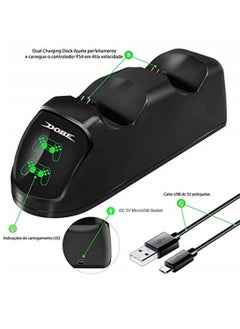 DOBE PS4 Controller Charger Dual Shock 4 Controller Charging Docking Station with LED Light Indicators and bottom light for PS4/PS4 Slim/PS4 Pro Controller  - Image 3