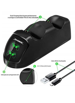 PS4 Controller Charger Dual Shock 4 Controller Charging Docking Station with LED Light Indicators and bottom light for PS4/PS4 Slim/PS4 Pro Controller - view 3