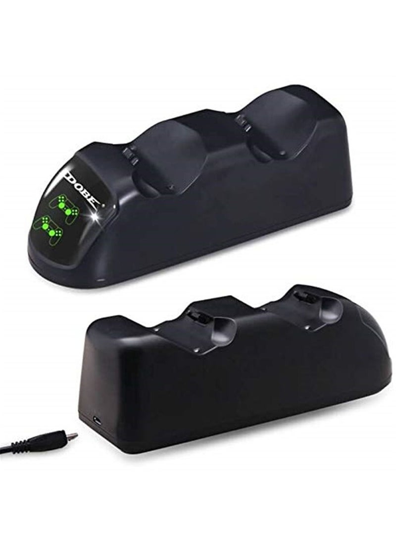 PS4 Controller Charger Dual Shock 4 Controller Charging Docking Station with LED Light Indicators and bottom light for PS4/PS4 Slim/PS4 Pro Controller