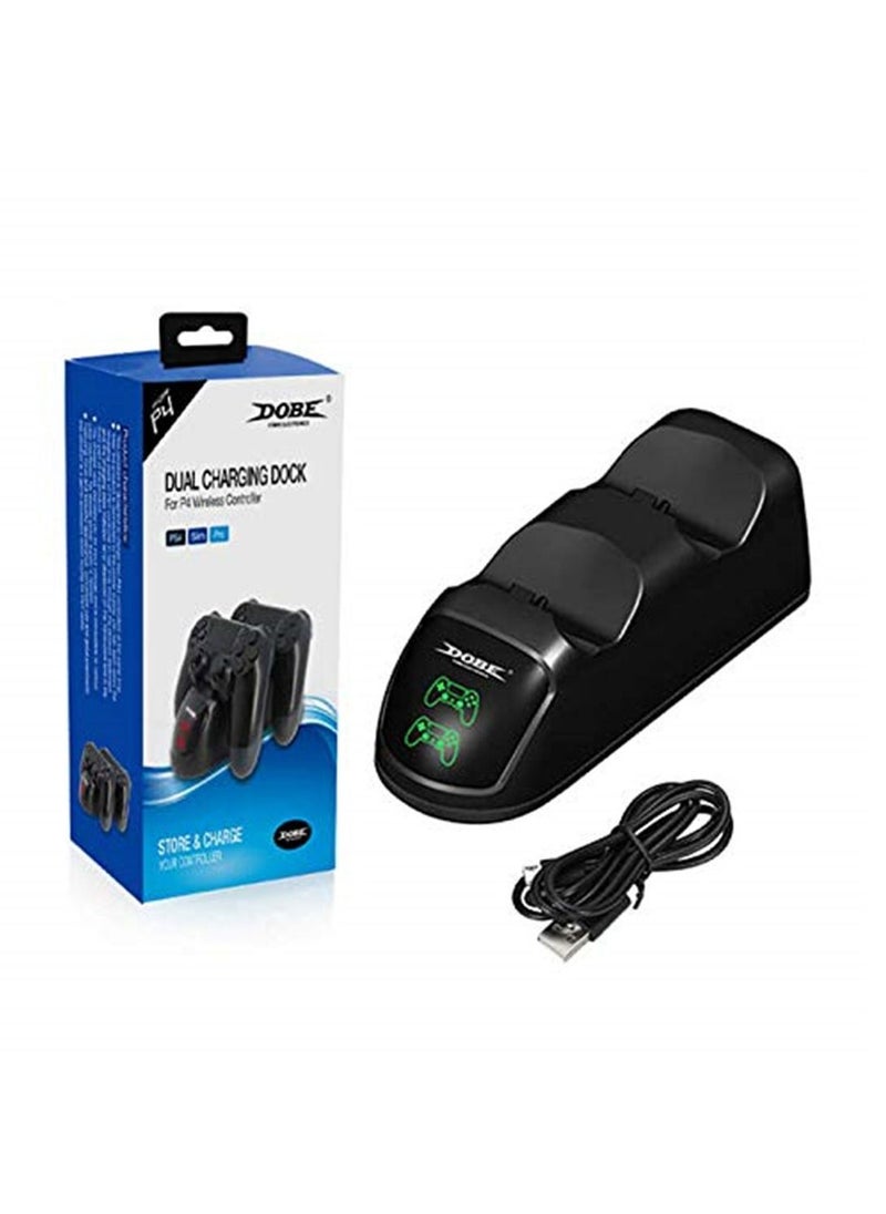 PS4 Controller Charger Dual Shock 4 Controller Charging Docking Station with LED Light Indicators and bottom light for PS4/PS4 Slim/PS4 Pro Controller