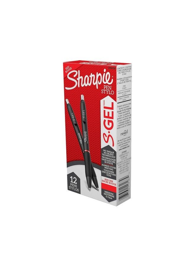 Sharpie Sgel Gel Pens Medium Point (0.7Mm) Red Ink Gel Pen 12 Count  - Image 3