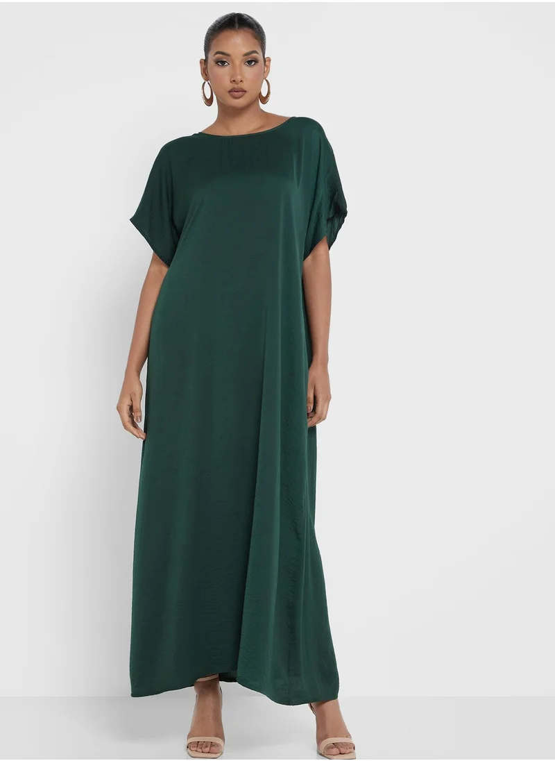hayas closet Embroidered Belted Abaya