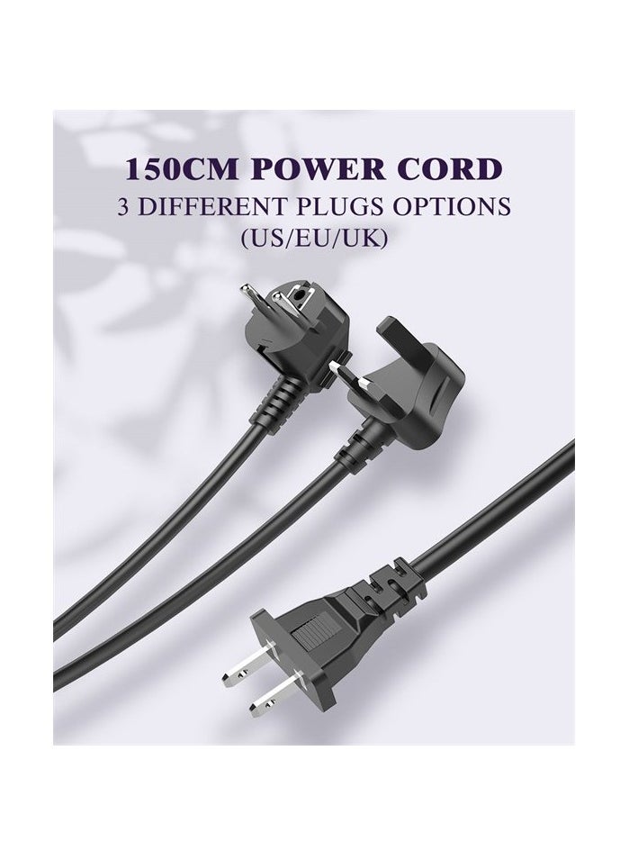 لدنيو - شاحن سطح المكتب فائق السرعة A4808Q بقوة 65 وات، 4 منافذ USB PD3.0+QC4.0 مع شاشة LCD - أسود - Image 1