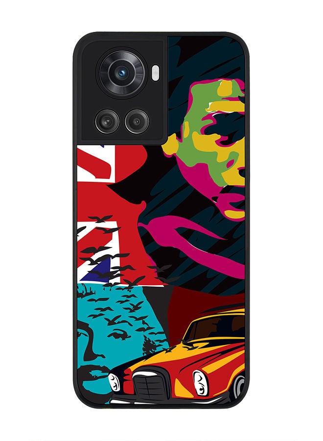 Stylizedd Rugged Black edge case for OnePlus 10R 5G/OnePlus Ace 5G Slim fit Soft Case Flexible Rubber Edges Anti Drop TPU Gel Thin Cover - Retro Spy - Image 1