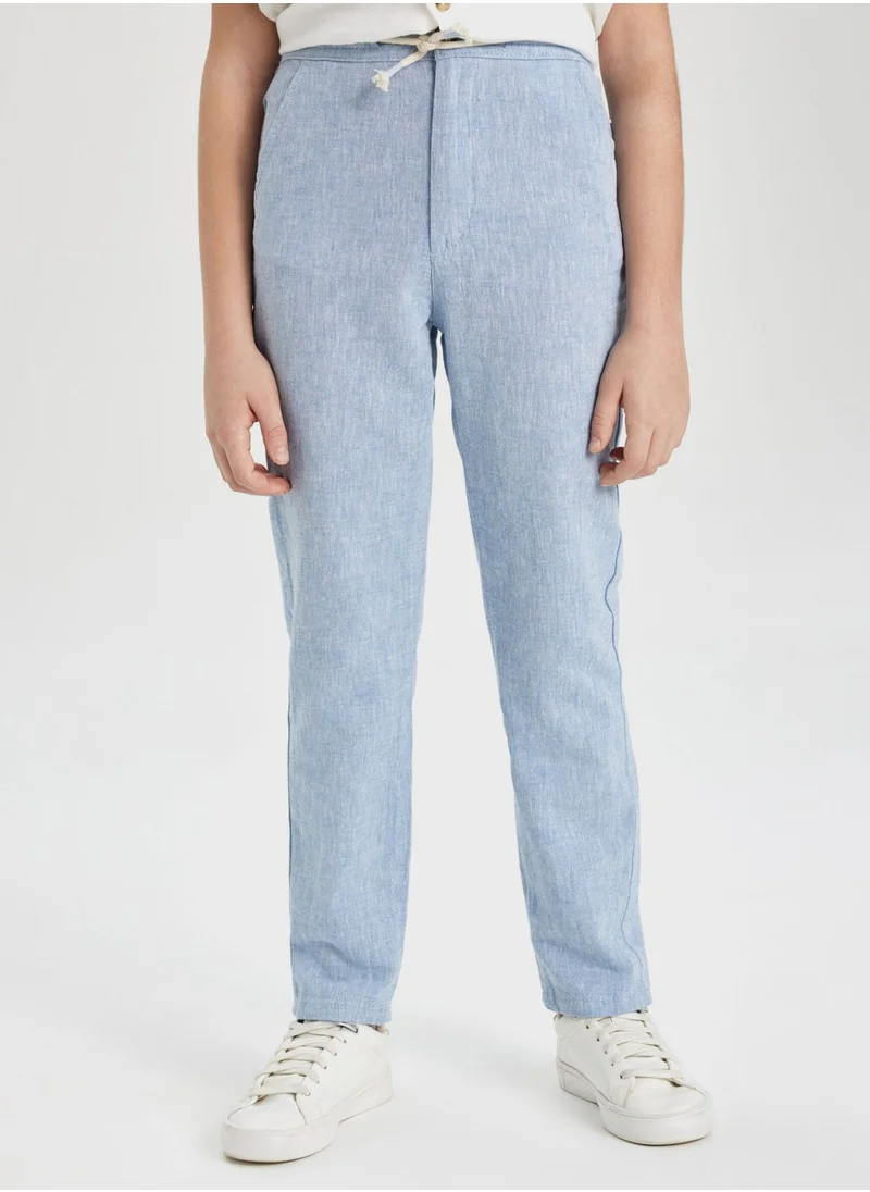 DeFacto Boy Regular Fit Standard Leg Linen Look Trousers