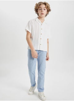 DeFacto Boy Regular Fit Standard Leg Linen Look Trousers  - Image 3