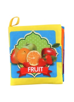 Generic Baby Three-dimensional Early Education Cloth Book 0-6 Months Baby  Cloth Book Tear-proof Cloth Book English Six Types Can Be Selected-Color:Fruit 0.02kg  - Image 1
