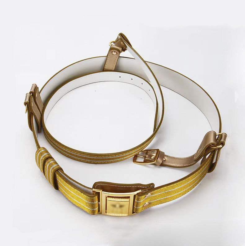 Celebration Students Boys And Girls Five-Pointed Star Silk Ribbon Polyester Ribbon Belt Belt Belt Golden Etiquette Golden Crossbody Belt - Image 4