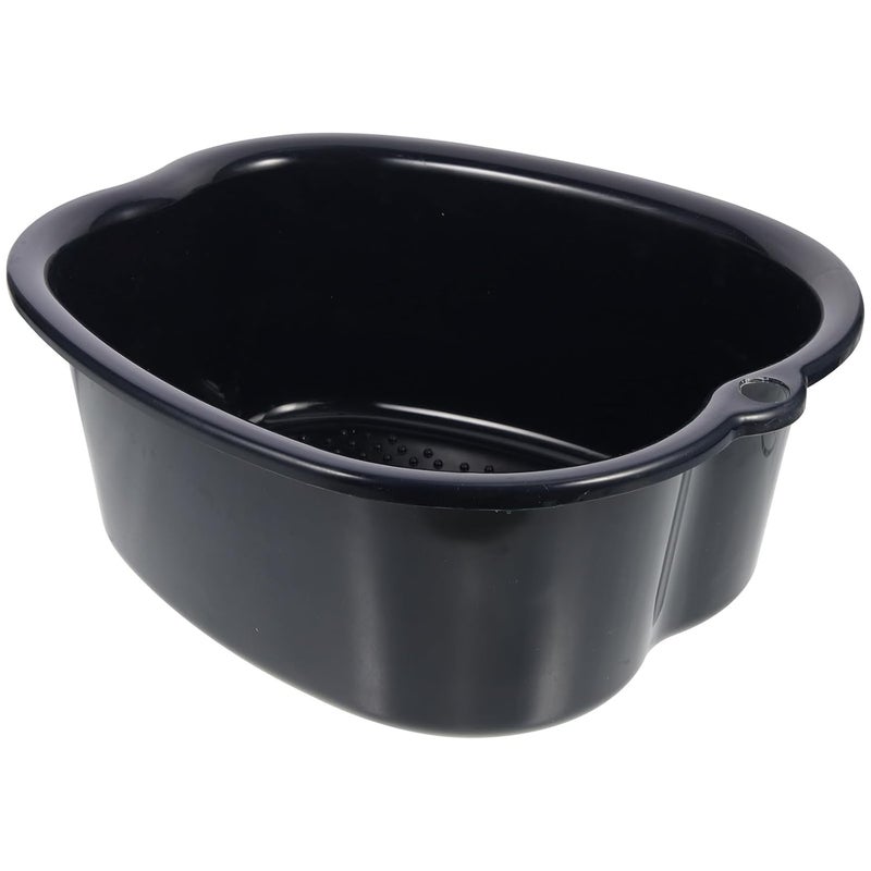 Thickened Black Foot Bath Bucket with Massage Nodes, Plastic Pedicure Basin for Home Soaking and Foot Care, Portable Water Bucket for Relaxation and Spa Use - Image 1
