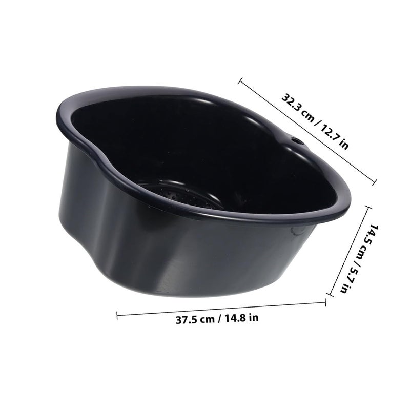 Thickened Black Foot Bath Bucket with Massage Nodes, Plastic Pedicure Basin for Home Soaking and Foot Care, Portable Water Bucket for Relaxation and Spa Use - Image 2