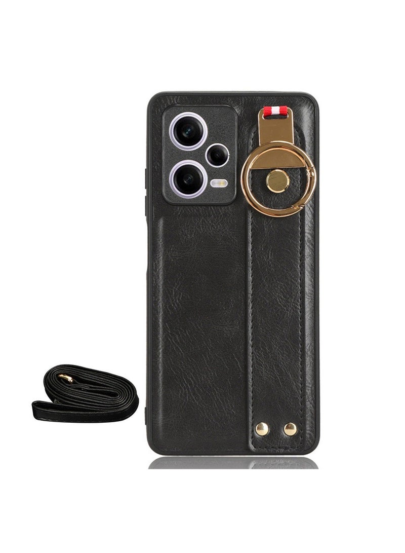 X-level Xiaomi Redmi Note 12 Pro 5g/Poco X5 Pro 5G Strap Ring Case With Anti-lose Cover Comfortable Touch Function Fold Protective Full Protection Anti-drop Anti-scratch Mobile Phone Accessory - Image 1