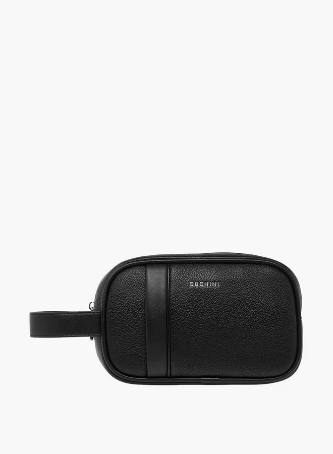 دوتشيني Panelled Pouch with Zip Closure