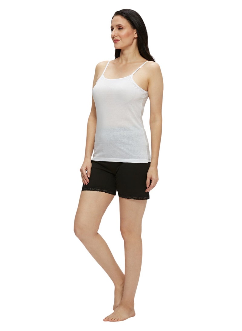 BYC WOMEN'S COTTON CAMISOLE (PACK OF 3) - WHITE - Image 3