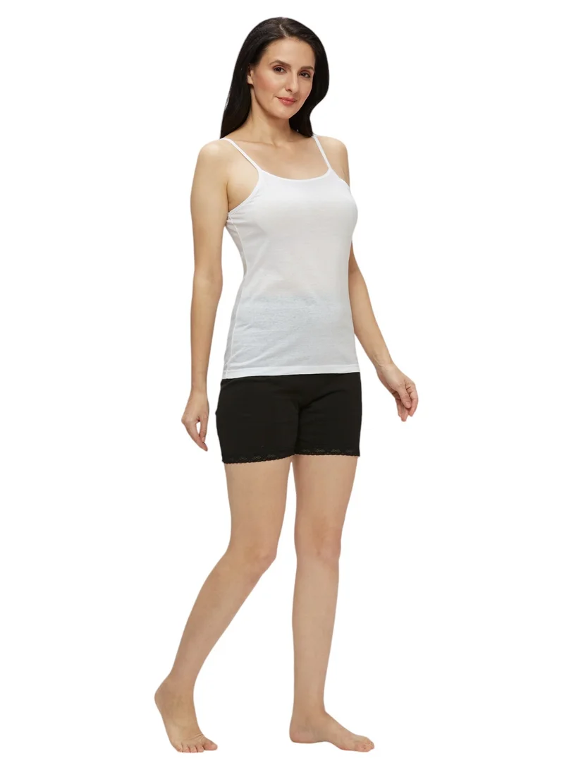 BYC WOMEN'S COTTON CAMISOLE (PACK OF 3) - WHITE