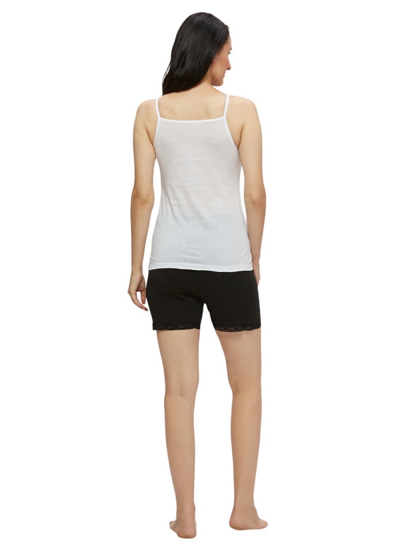 BYC WOMEN'S COTTON CAMISOLE (PACK OF 3) - WHITE - Image 5