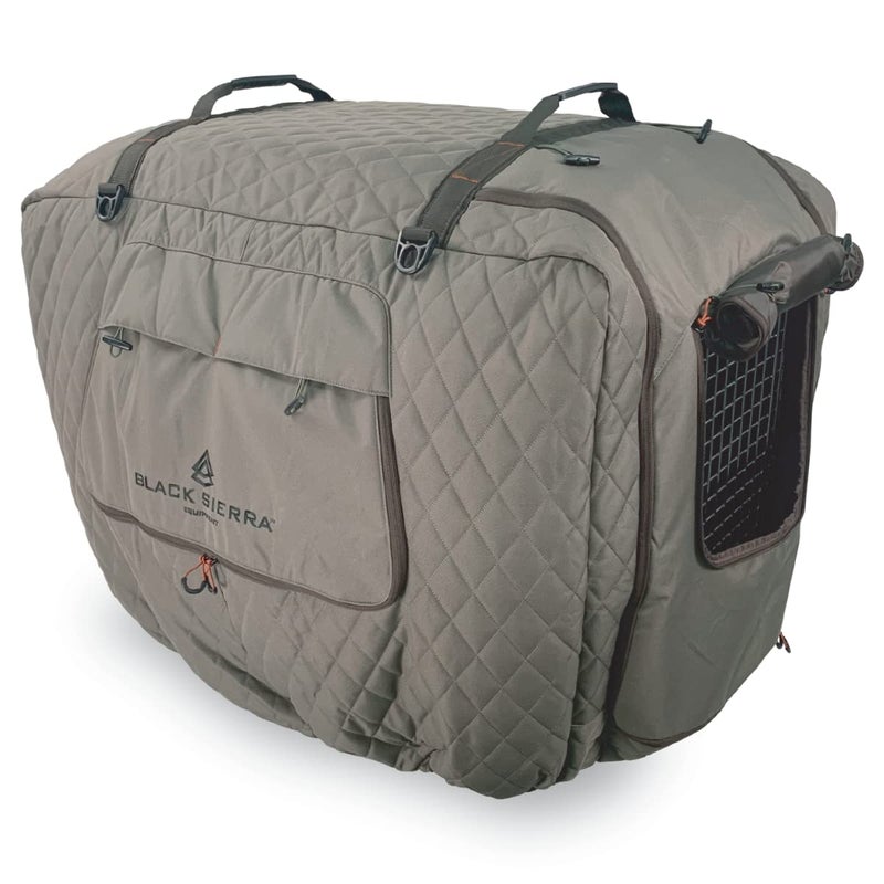 Black Sierra Equipment Black Sierra Insulated Extra Large Dog Kennel Cover- 41 Inch, Ventilated, Weather Resistant- Extra Large Crate Cover with Handles for Camping, Travel - Image 1