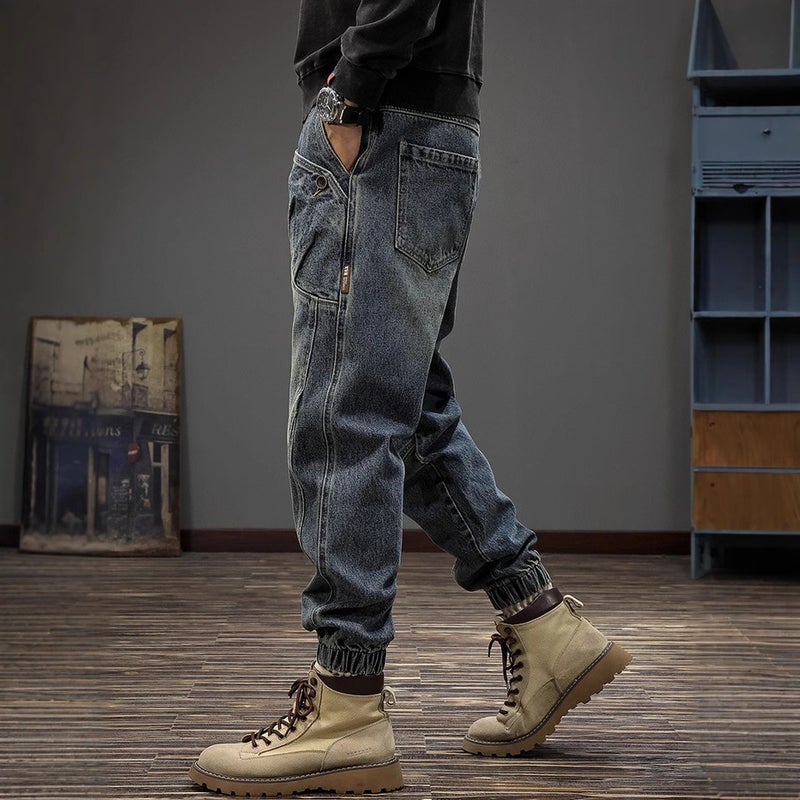 Unisex Classic Denim Jeans Loose Fit Daily Outdoor Wear - Image 4