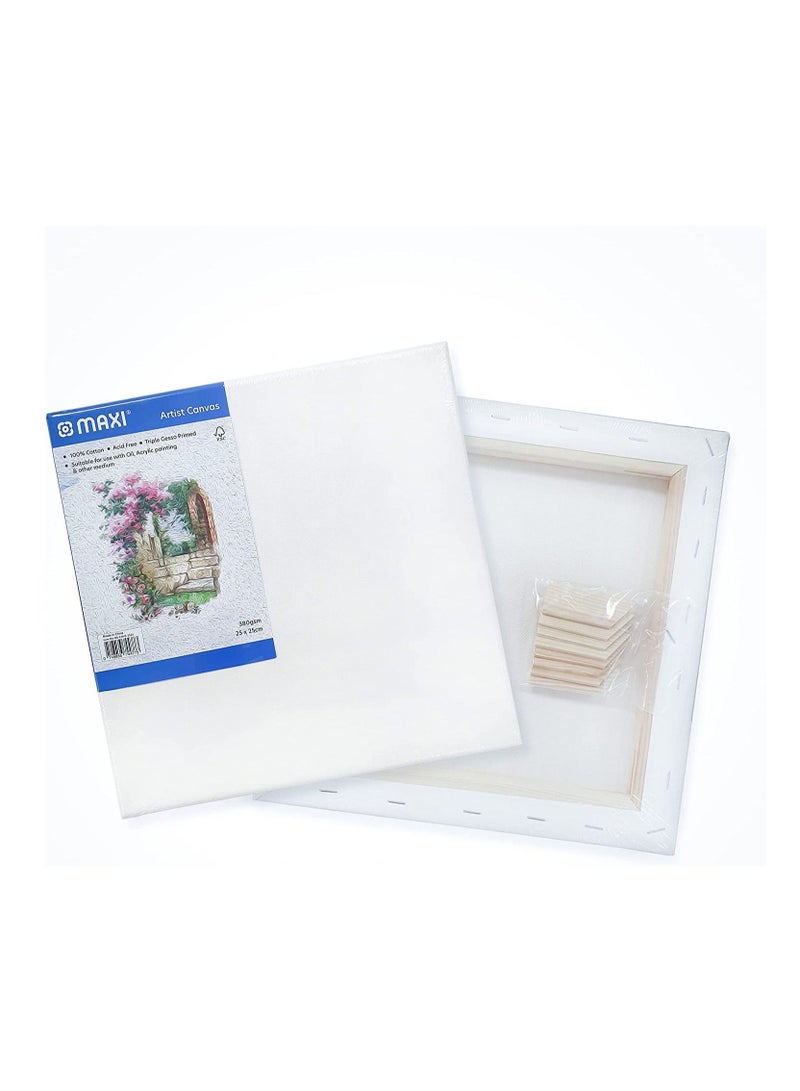 Maxi Stretched Canvas Board 380 Gsm 25x25 - Image 1