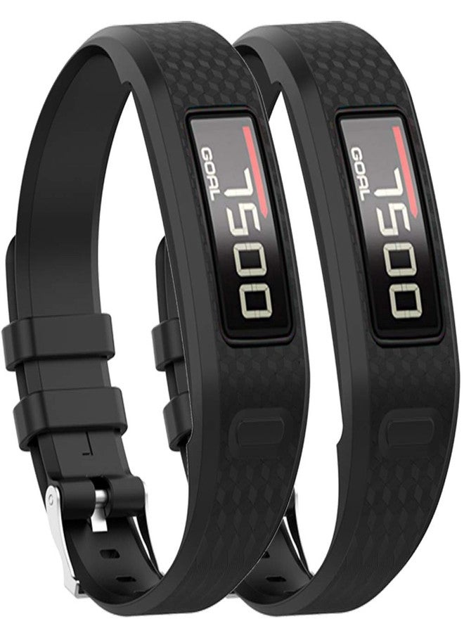 QGHXO سوار QGHXO لساعة Garmin Vivofit 1 / Vivofit 2، سوار بديل من السيليكون الناعم لساعة Garmin Vivofit 1 / Vivofit 2 لتتبع النشاط، صغير، كبير، عشرة ألوان - Image 1