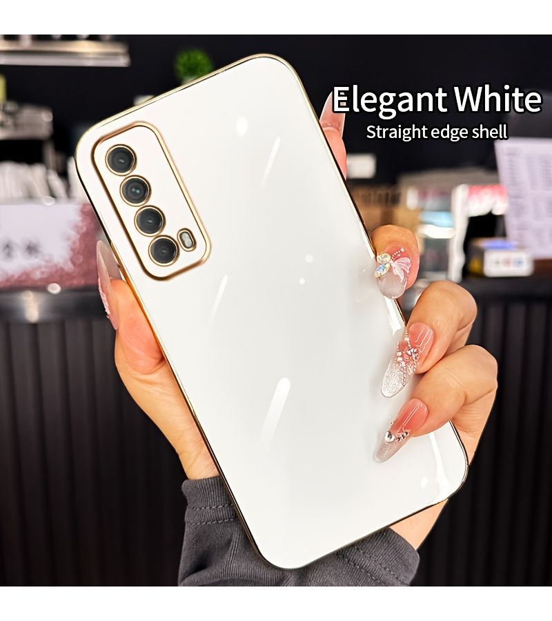 Transparent Phone Case For Huawei Y9s Slim Shockproof Full Coverage Protective Cover White - Image 2