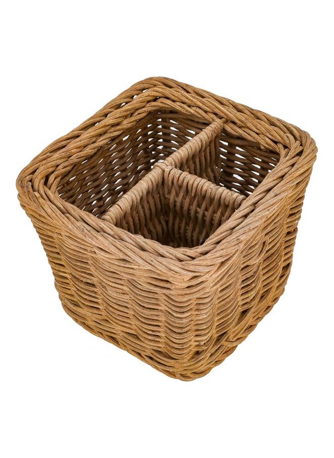 Alsaif Square Wicker Serving Basket 3 Sections 15  - Image 2