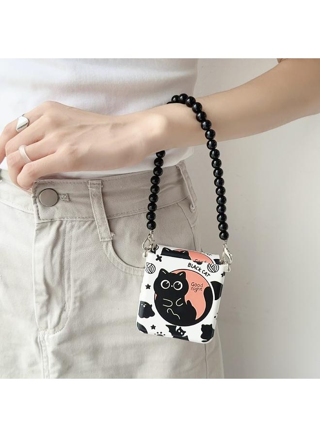 Zaboon Case For Huawei Pocket 2 Painted Black Cat Pattern Side Buckle Phone Case - Image 5