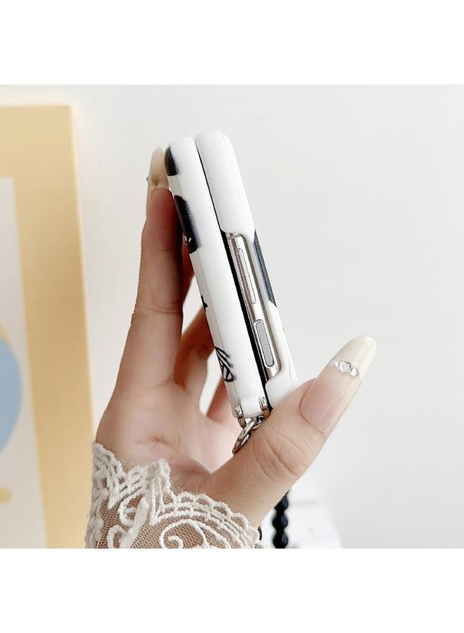 Zaboon Case For Huawei Pocket 2 Painted Black Cat Pattern Side Buckle Phone Case - Image 3