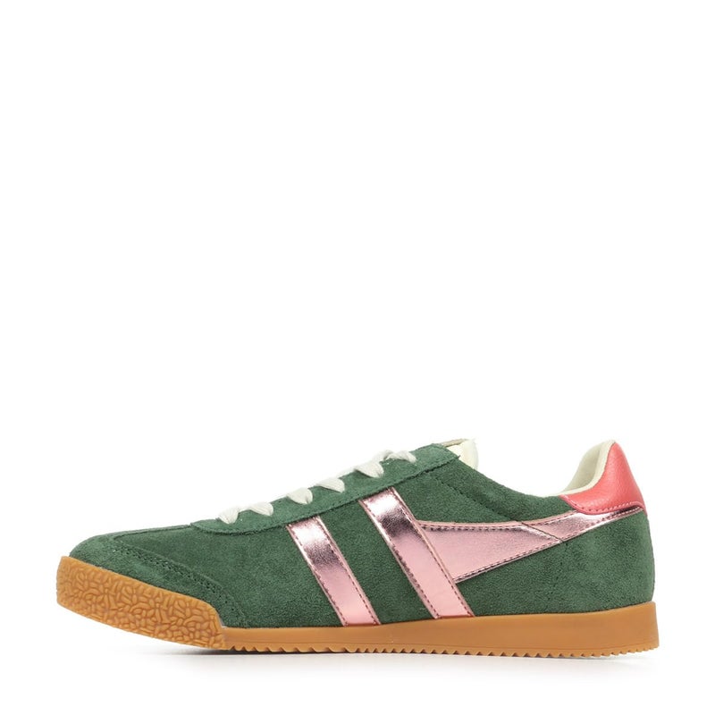 Gola Womens Elan Glitz, Evergreen/Pink/Coral, 9, Medium - Image 4